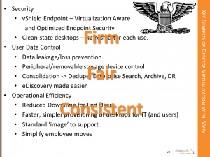 Virtual Desktop Benefits with VMware View