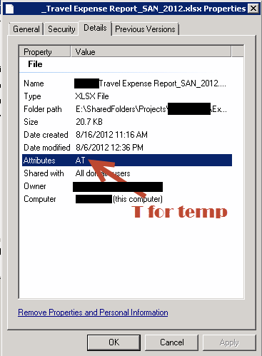 File with Temp attirbute not replicated in DFS