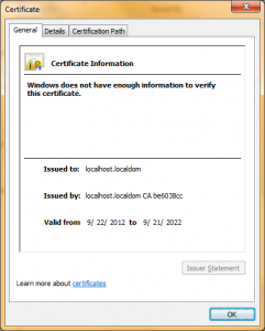 localhost.localdom certificate vmware vcenter virtual appliance